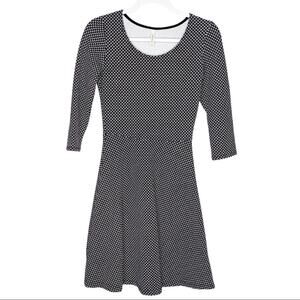 GiLLi Black and White Polka Dot Dress Small